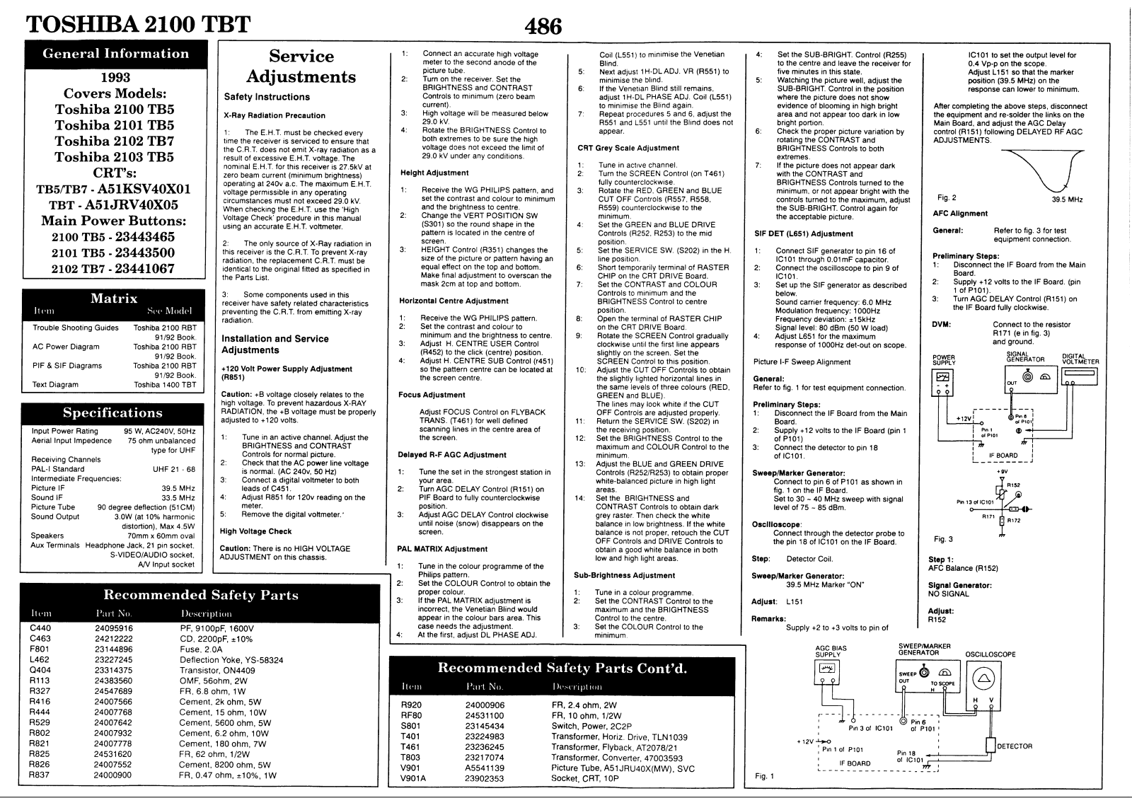 Toshiba 2100TBT Service Manual