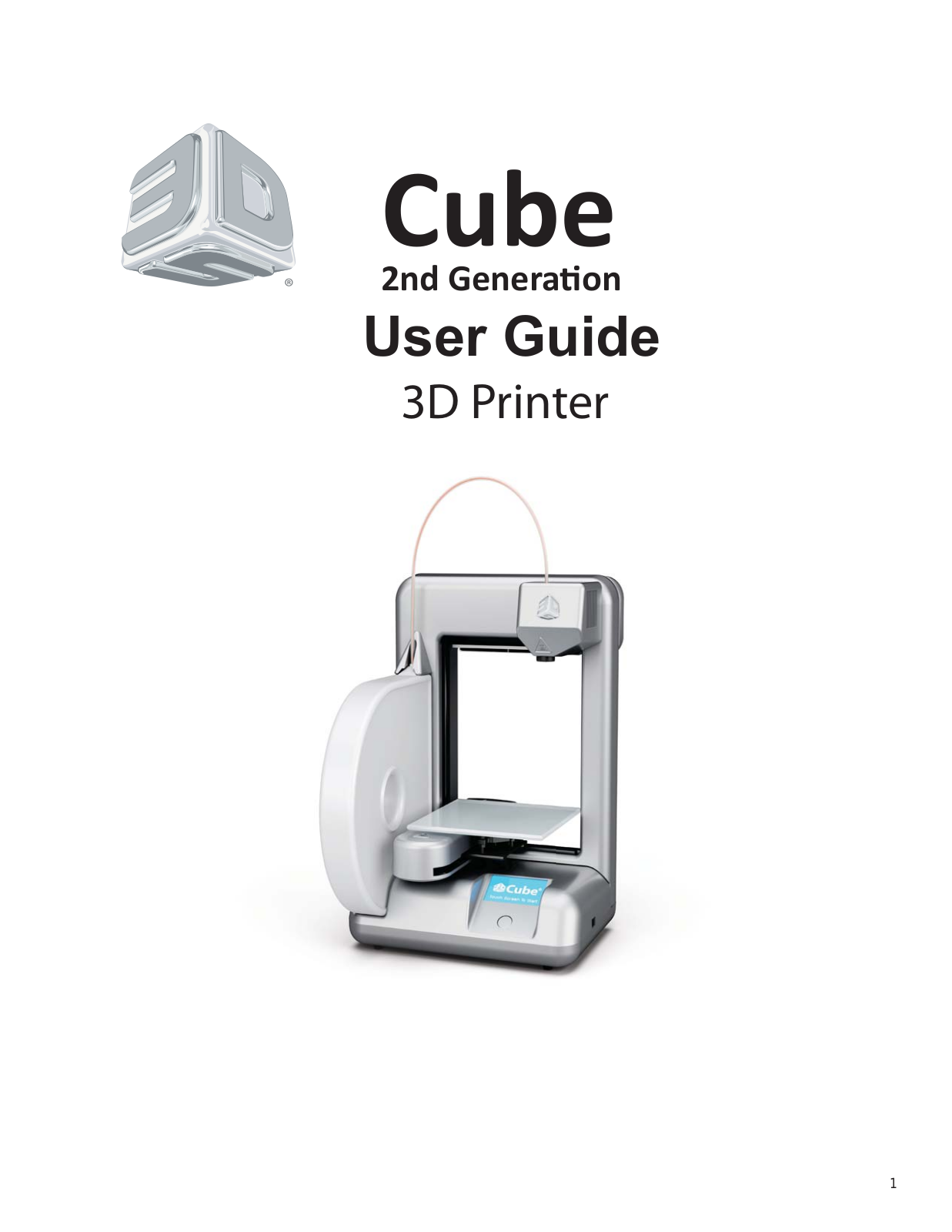 3D Systems Cube 3D Printer User Guide