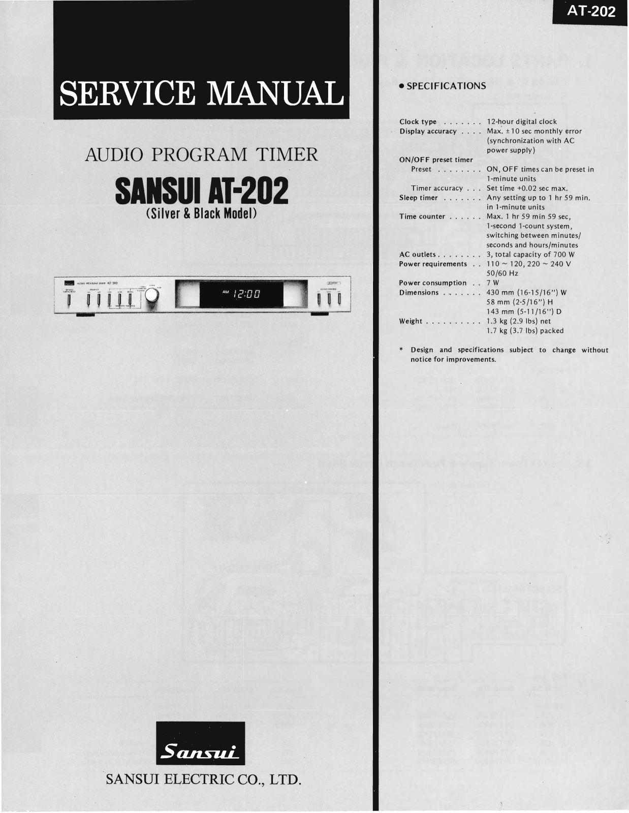 Sansui AT-202 Service Manual