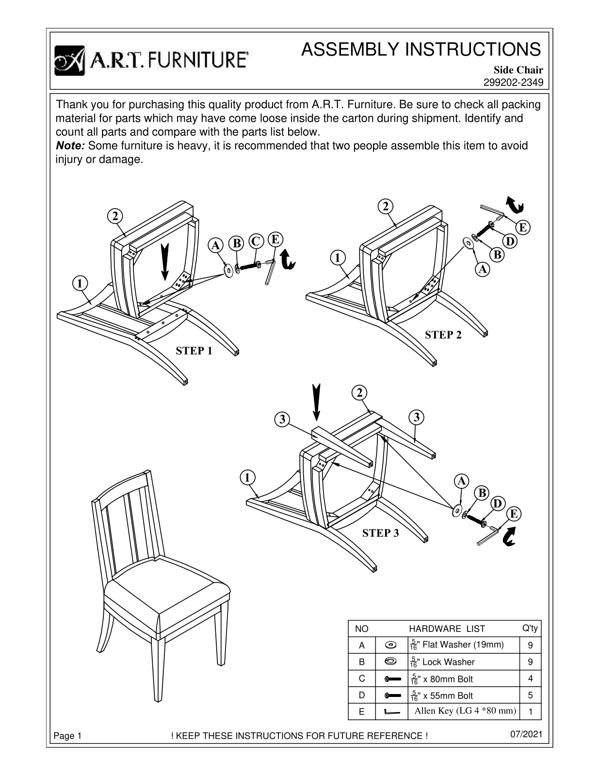 A.R.T. ATF11004 Installation & Assembly - ManualMachine.com