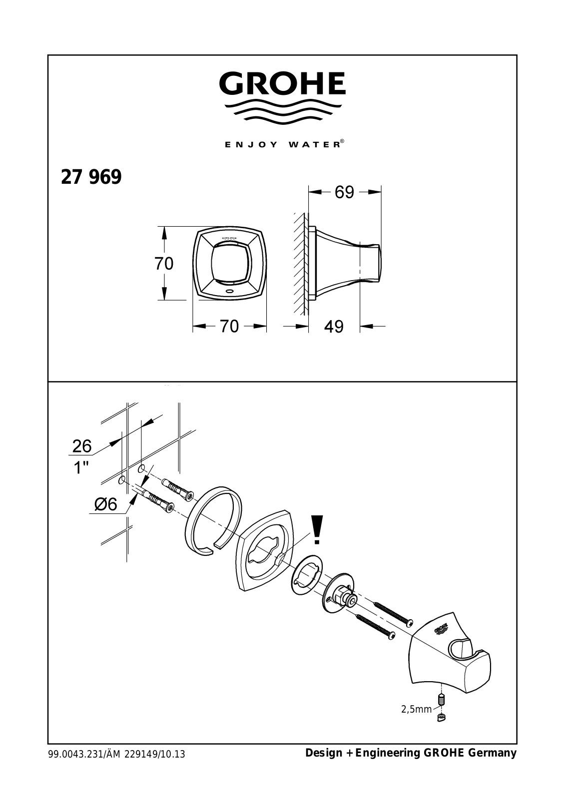 GROHE GRH5117 Installation & Assembly - ManualMachine.com
