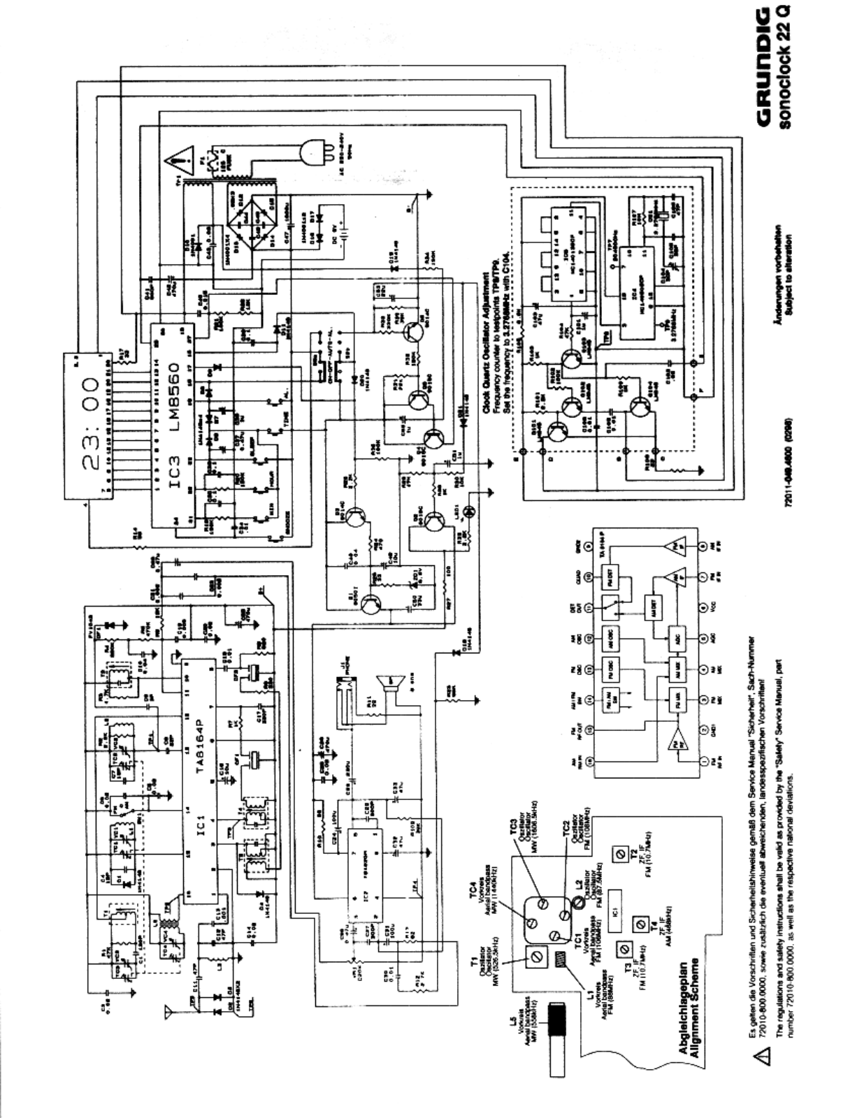 Grundig Sonoclock-22-Q Schematic