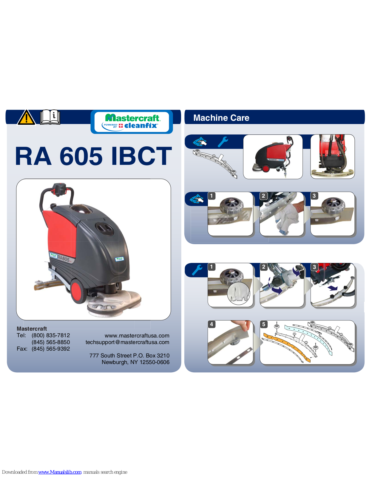 MasterCraft RA 605 IBCT, PA 505 IBCT Care Manual