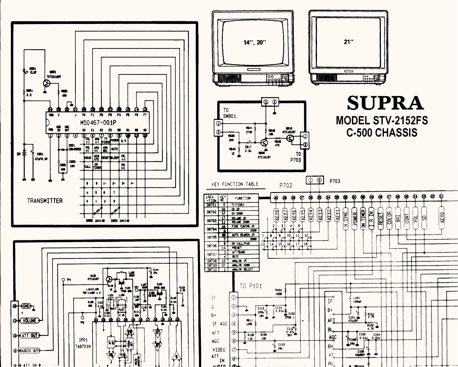 Daewoo Supra STV-2152FS Schematic