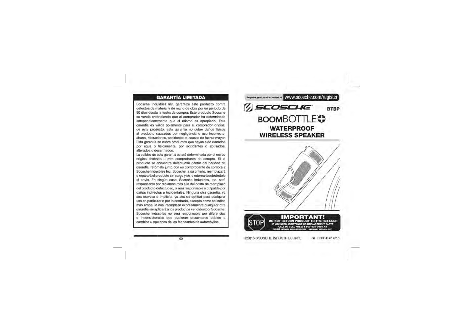 Scosche BTPLUS User Manual