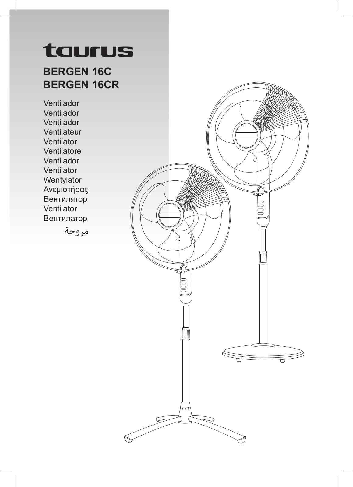 Taurus BERGEN 16C, BERGEN 16CR User Manual