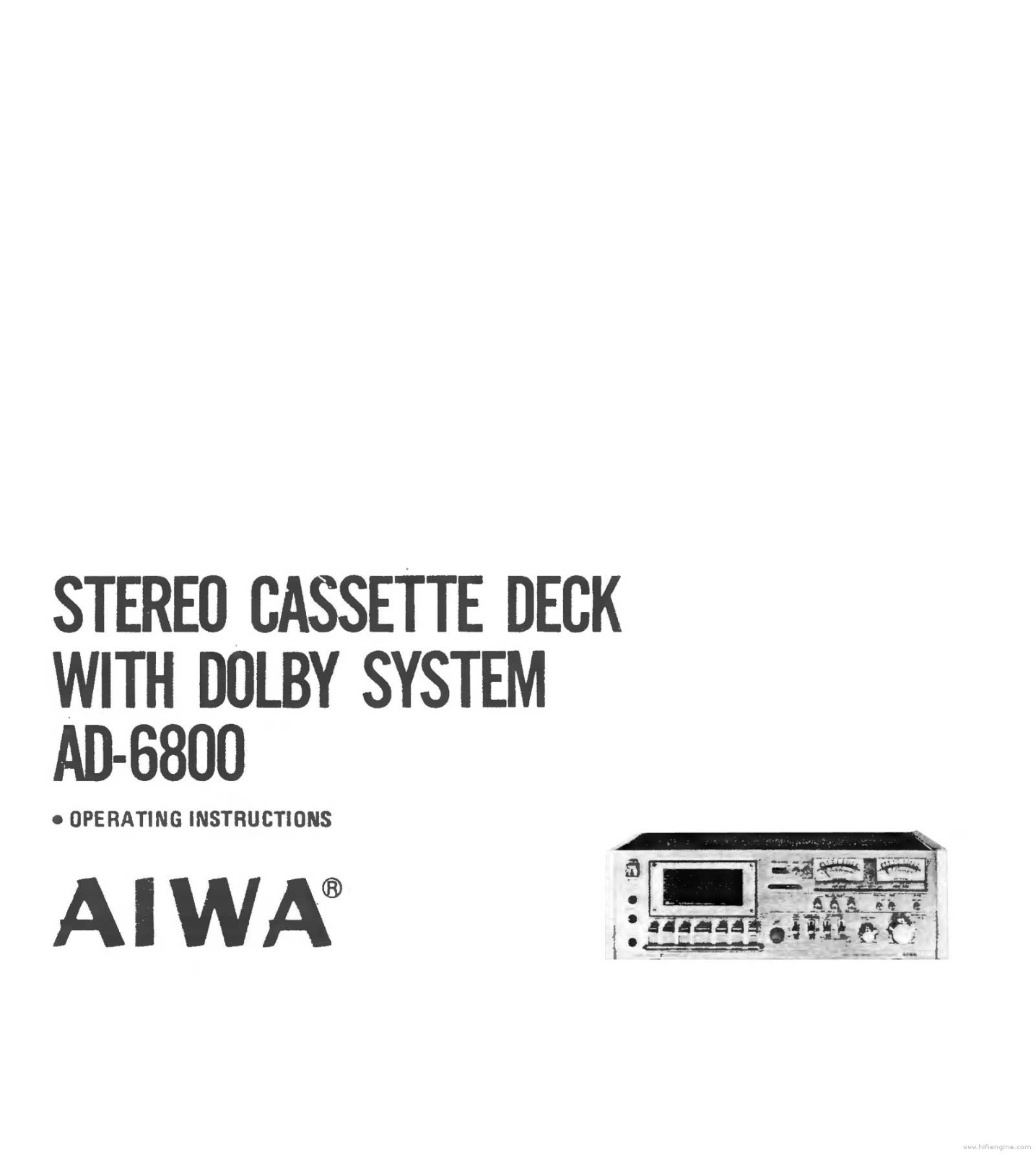 Aiwa AD-6800 User Manual