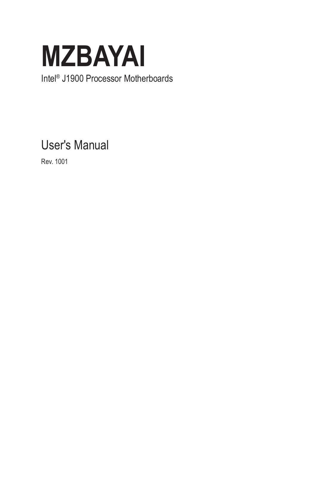 Gigabyte MZBAYAI User Manual