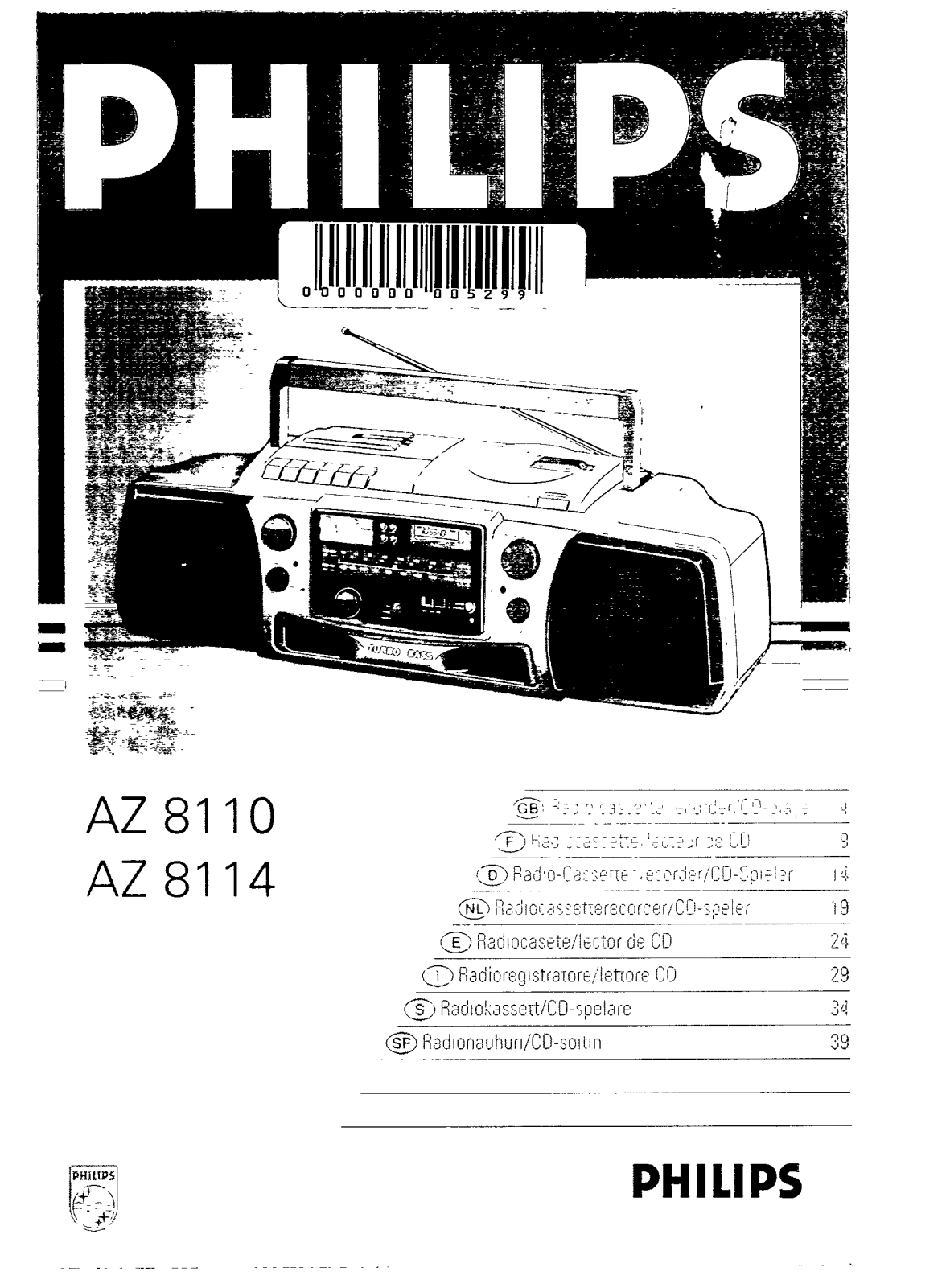 Philips AZ8114 User Manual