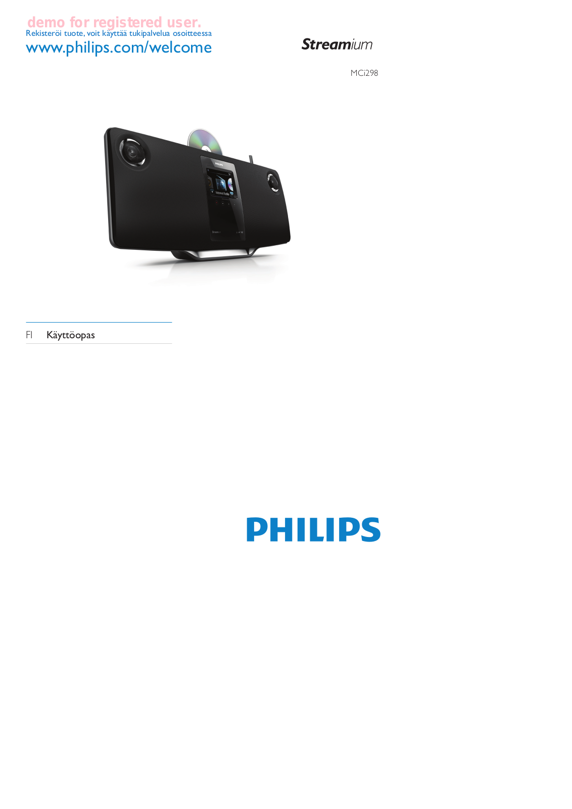 Philips MCI298/12 User Manual