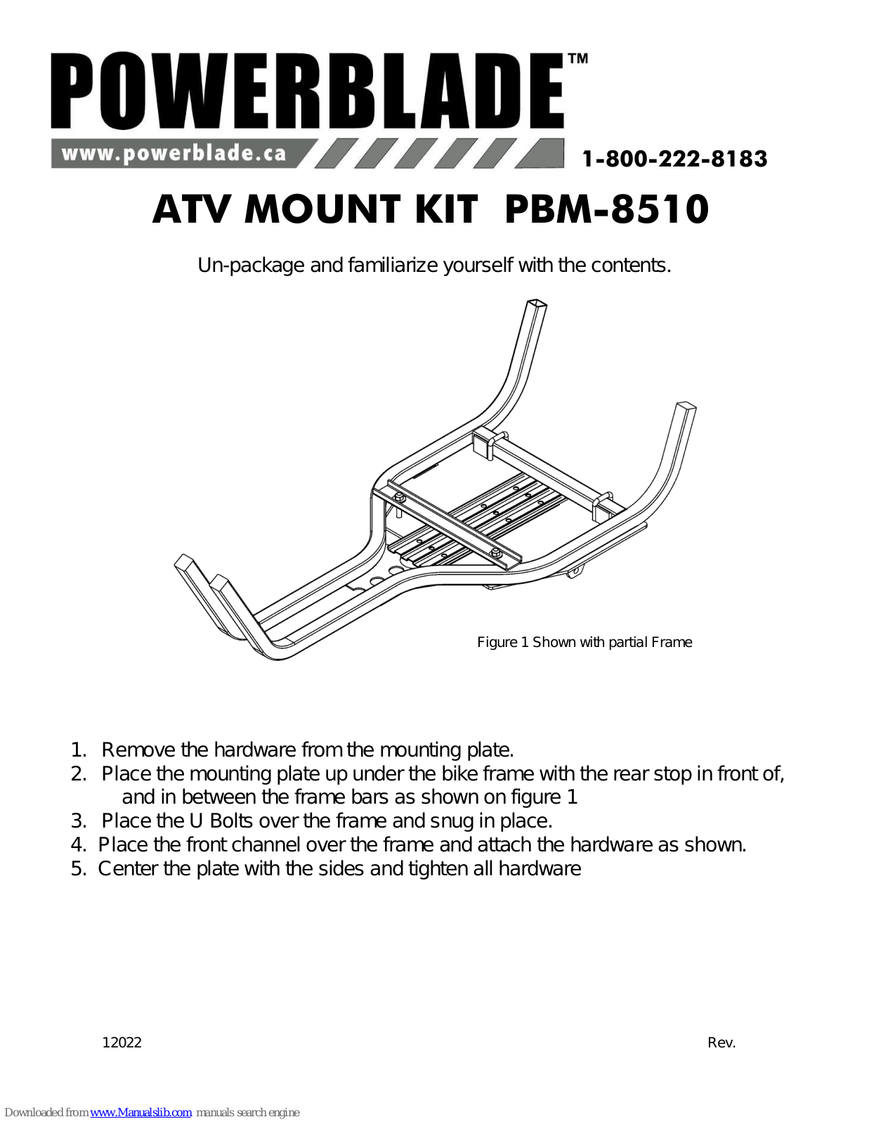 Swisher PowerBlade PBM-8510 Assembly Instructions Manual