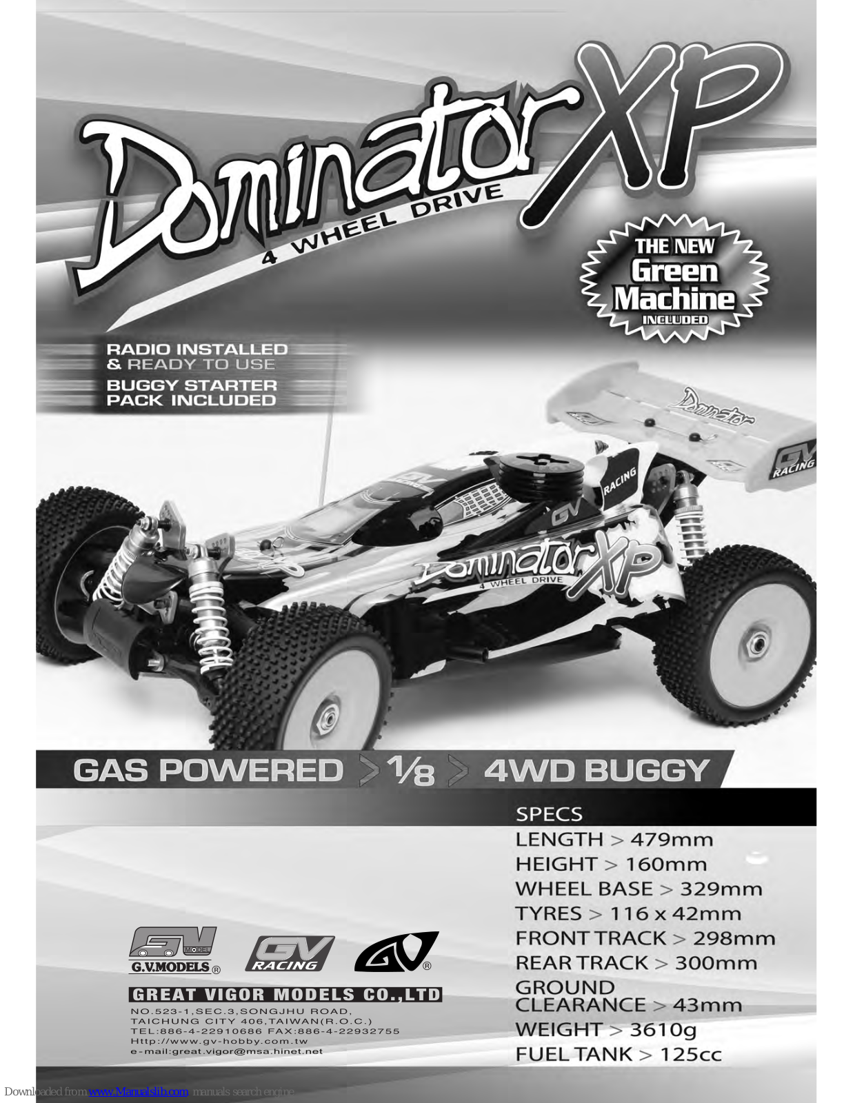 GREAT VIGOR Dominator XP User Manual - ManualMachine.com