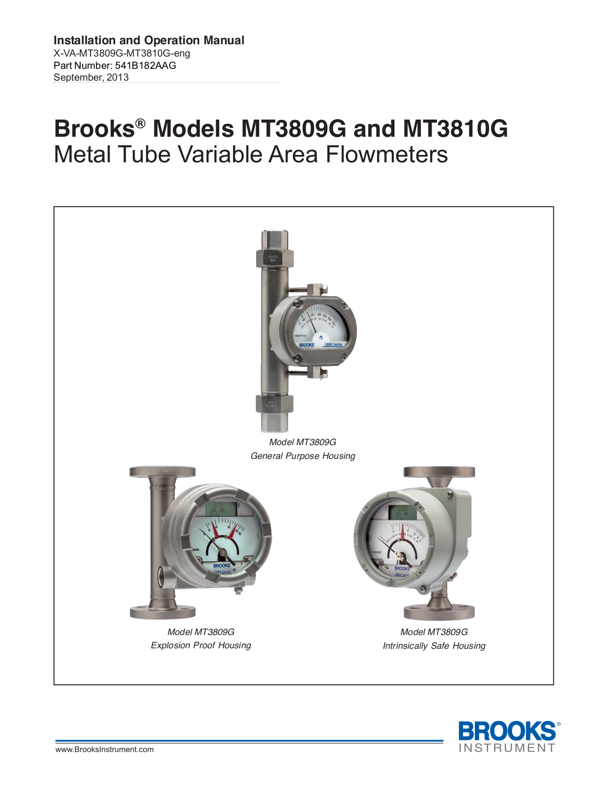 Brooks Instrument MT3809G User Manual