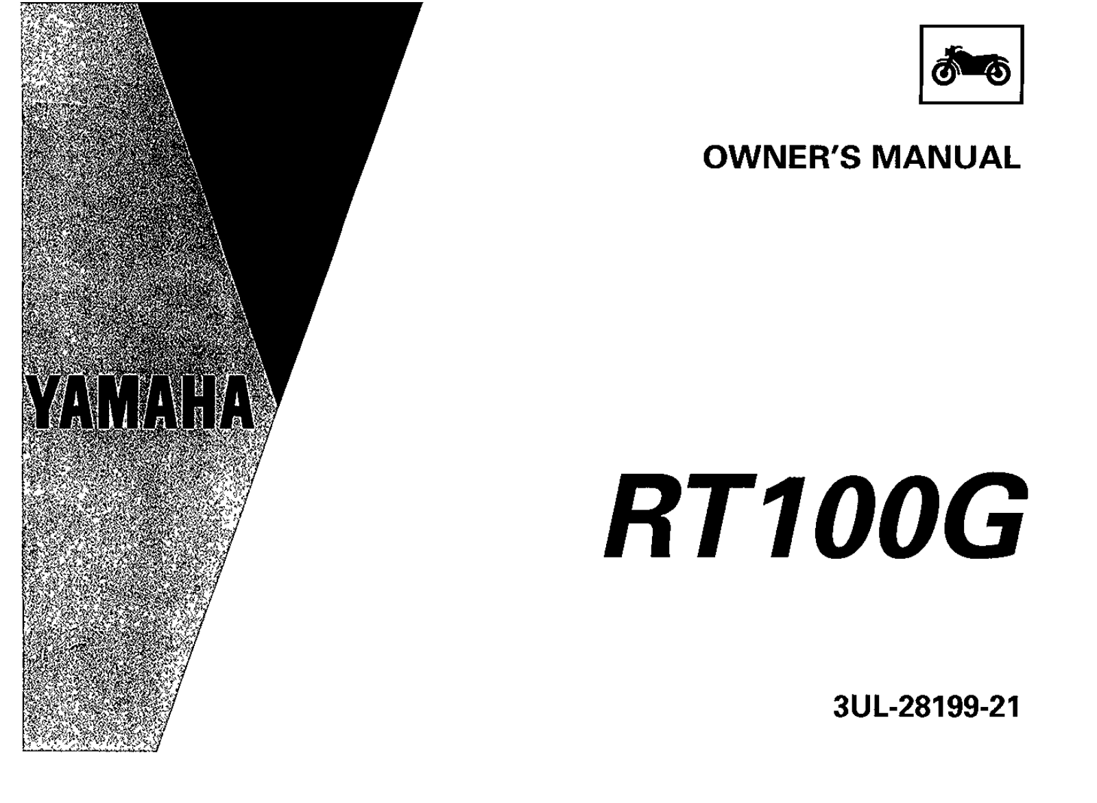 Yamaha RT100 G 1995 Owner's manual