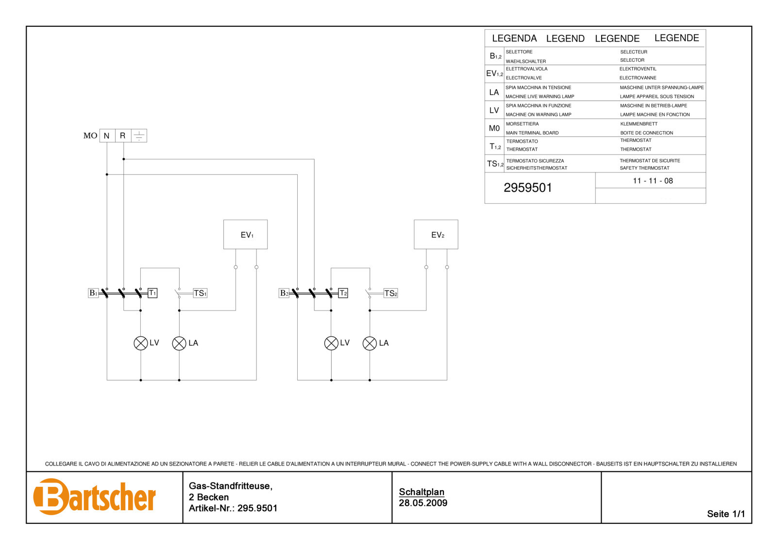 Bartscher 2959501 Schematics