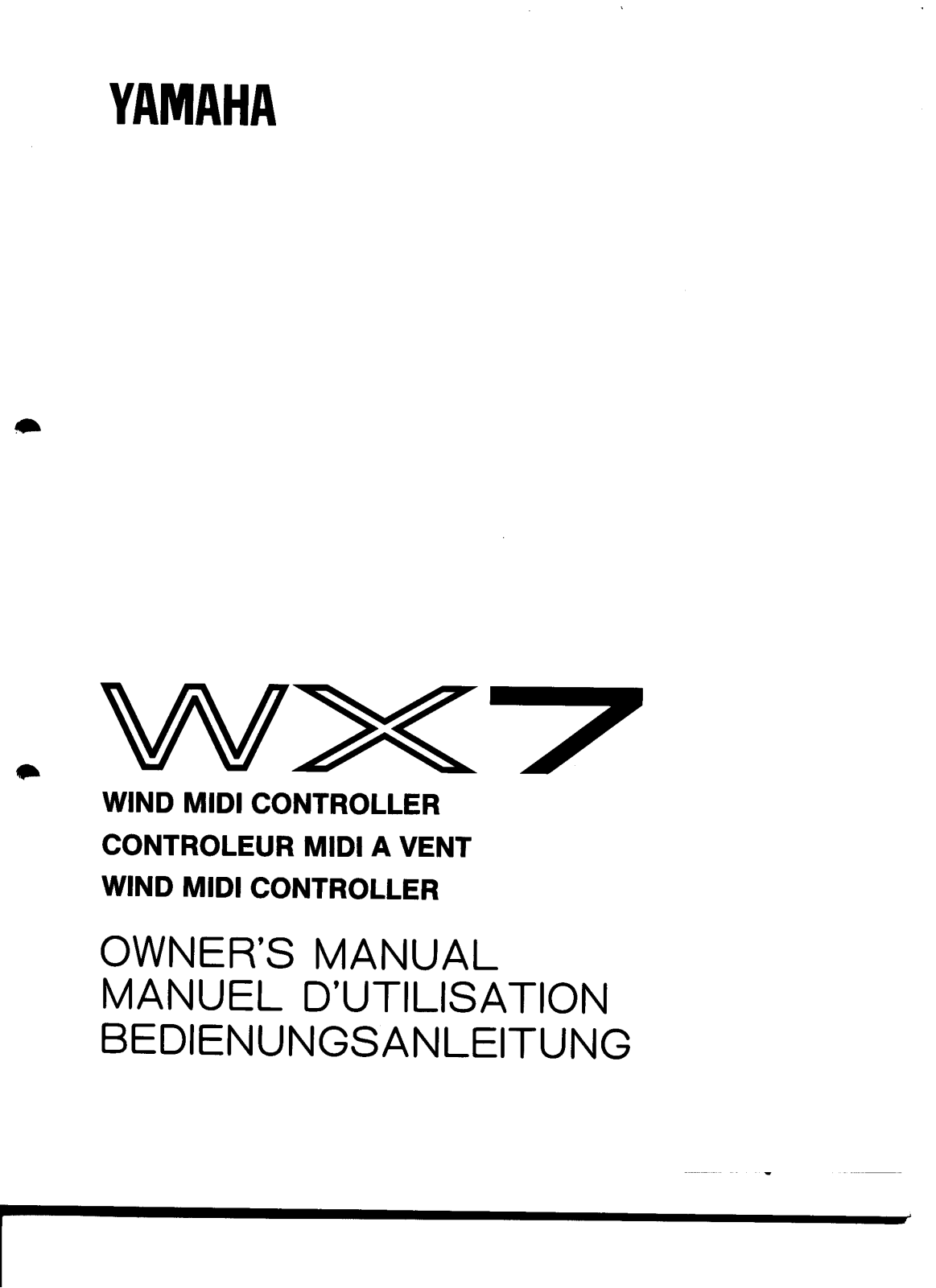 Yamaha WX7E User Manual