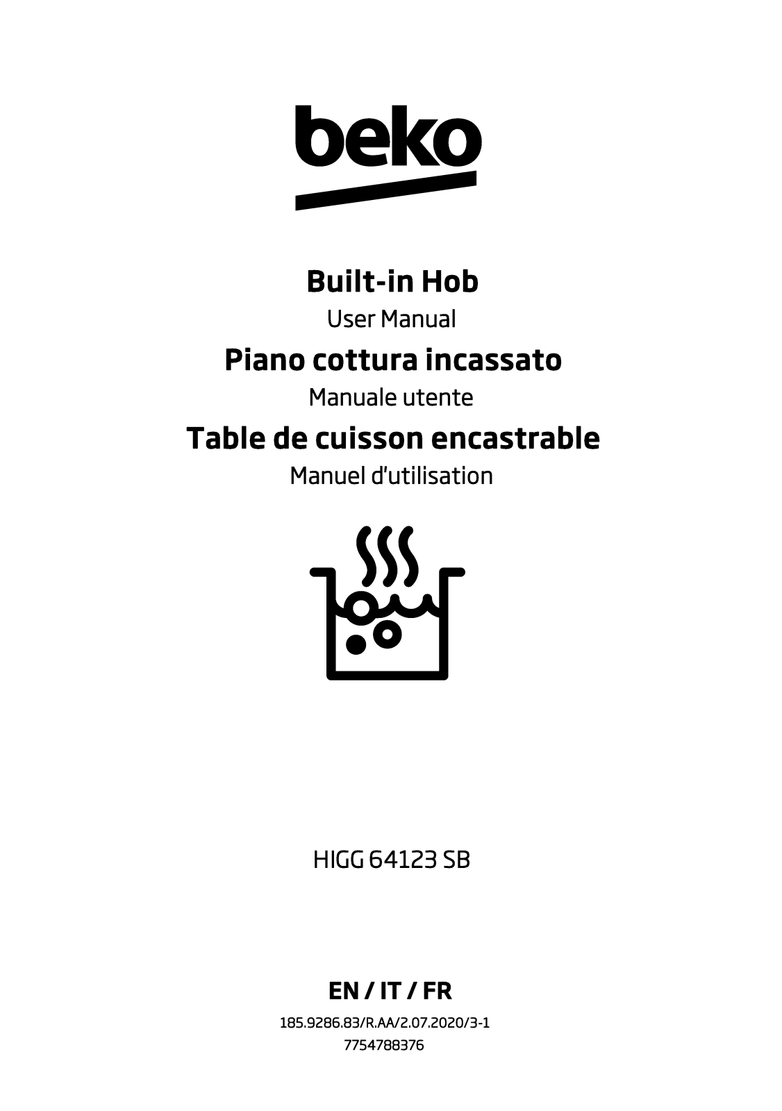 Beko HIGG 64123 SB User manual