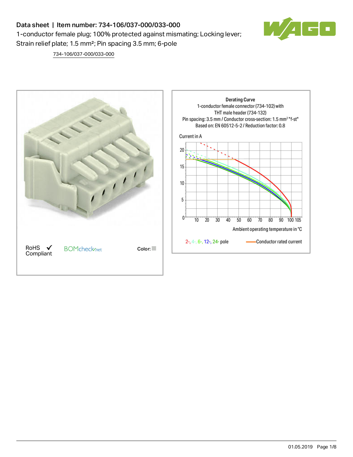 Wago 734-106/037-000/033-000 Data Sheet