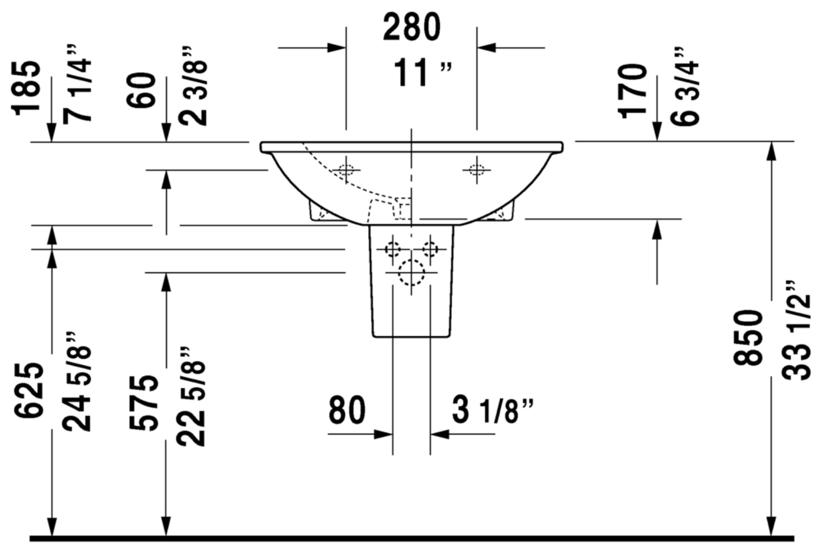 Duravit DRV1626 Dimensions - ManualMachine.com