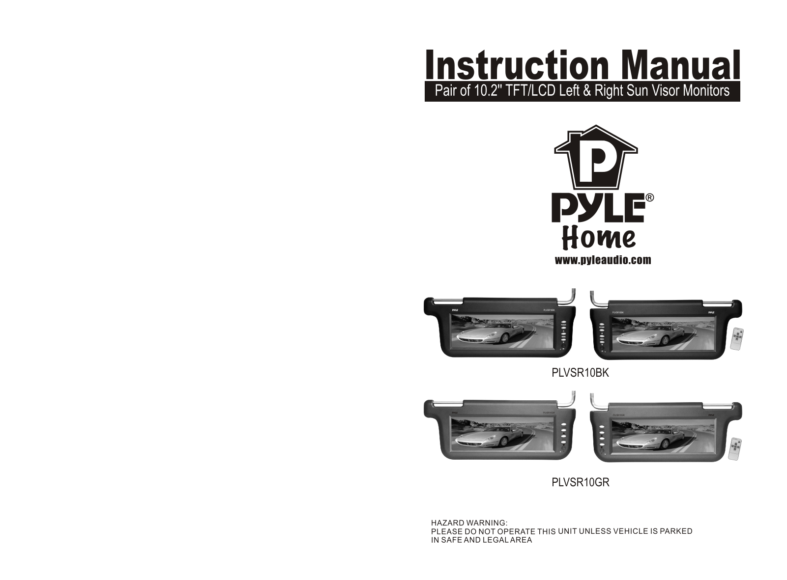 PYLE Audio PLVSR10BK, PLVSR10GR User Manual