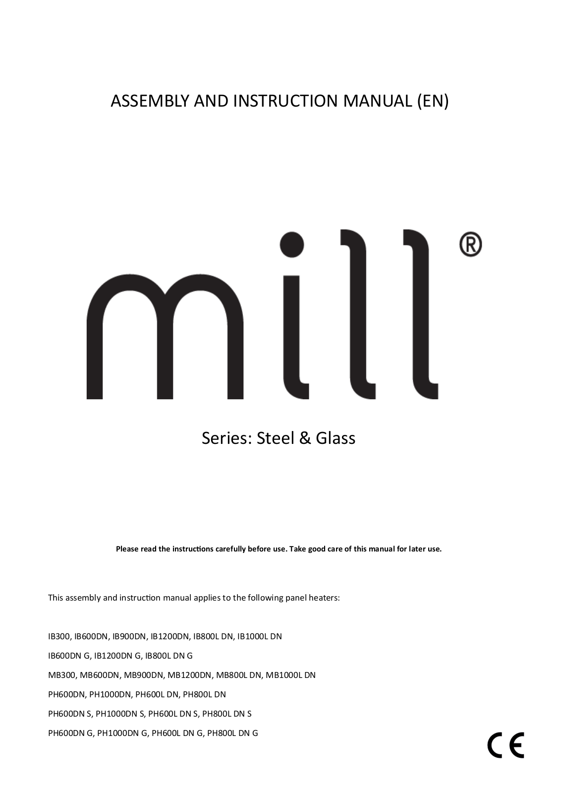 Mill MB1200DN, IB600DN User manual