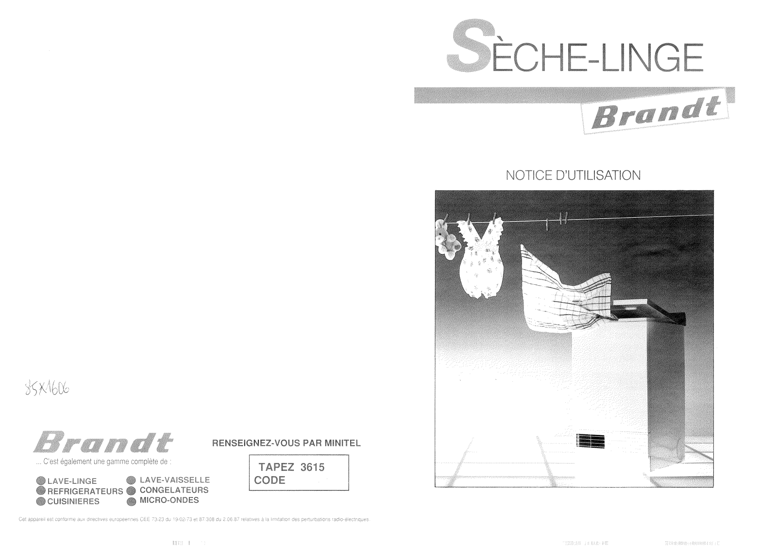 BRANDT C100, SMN210, SM210 User Manual