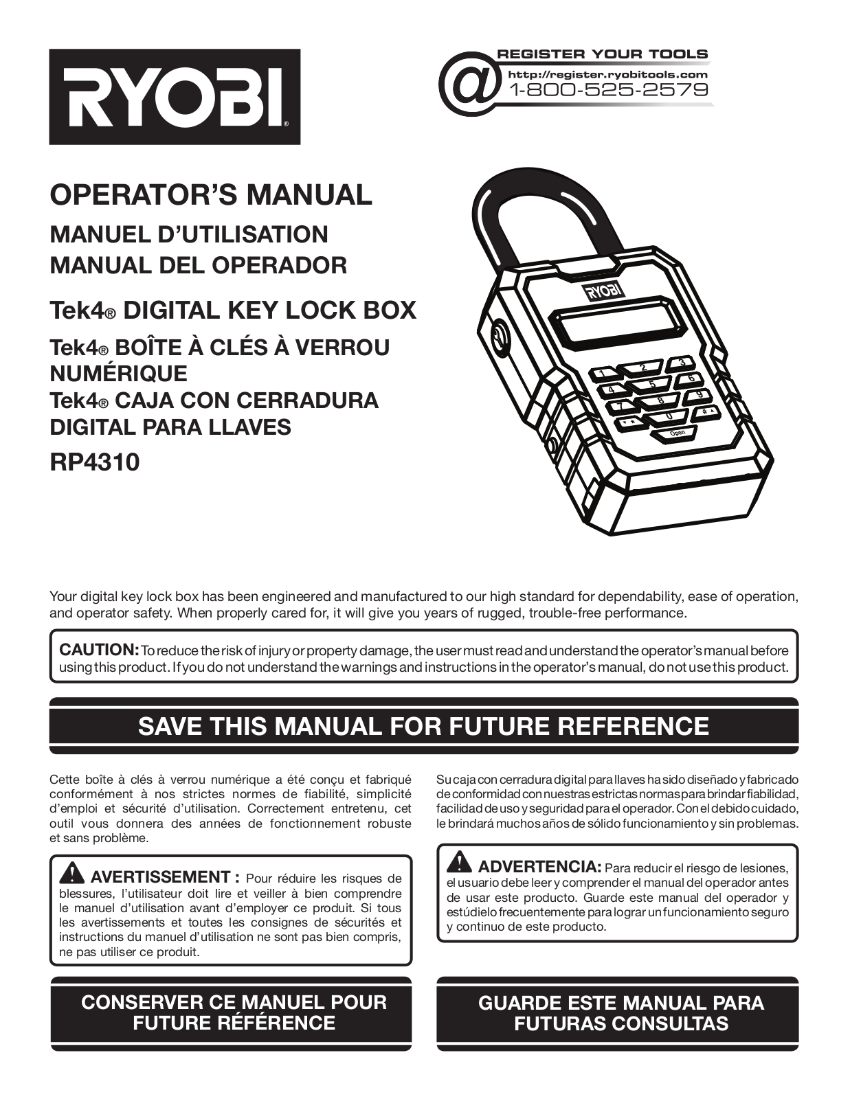 Ryobi RP4310 User Manual