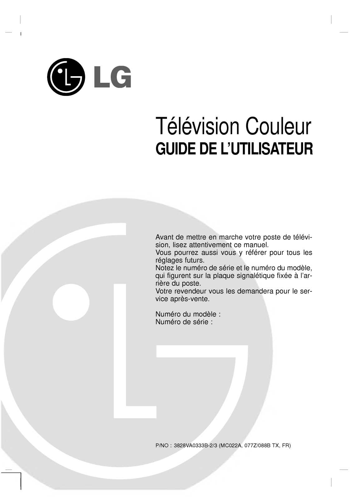 LG RL-28CB80RX, RE-28CB80RX User Manual