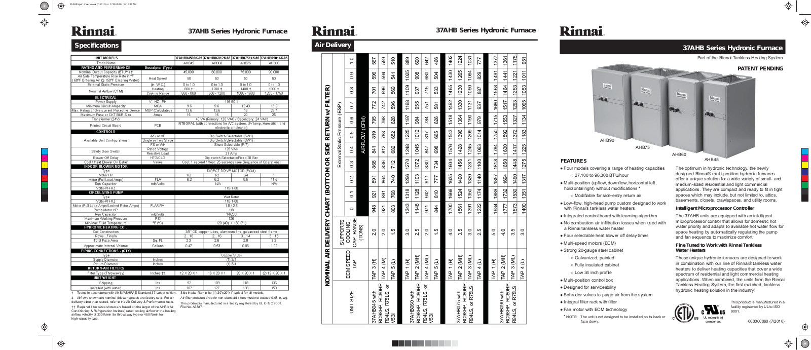 Rinnai Rice Cooker 37AHB User Manual