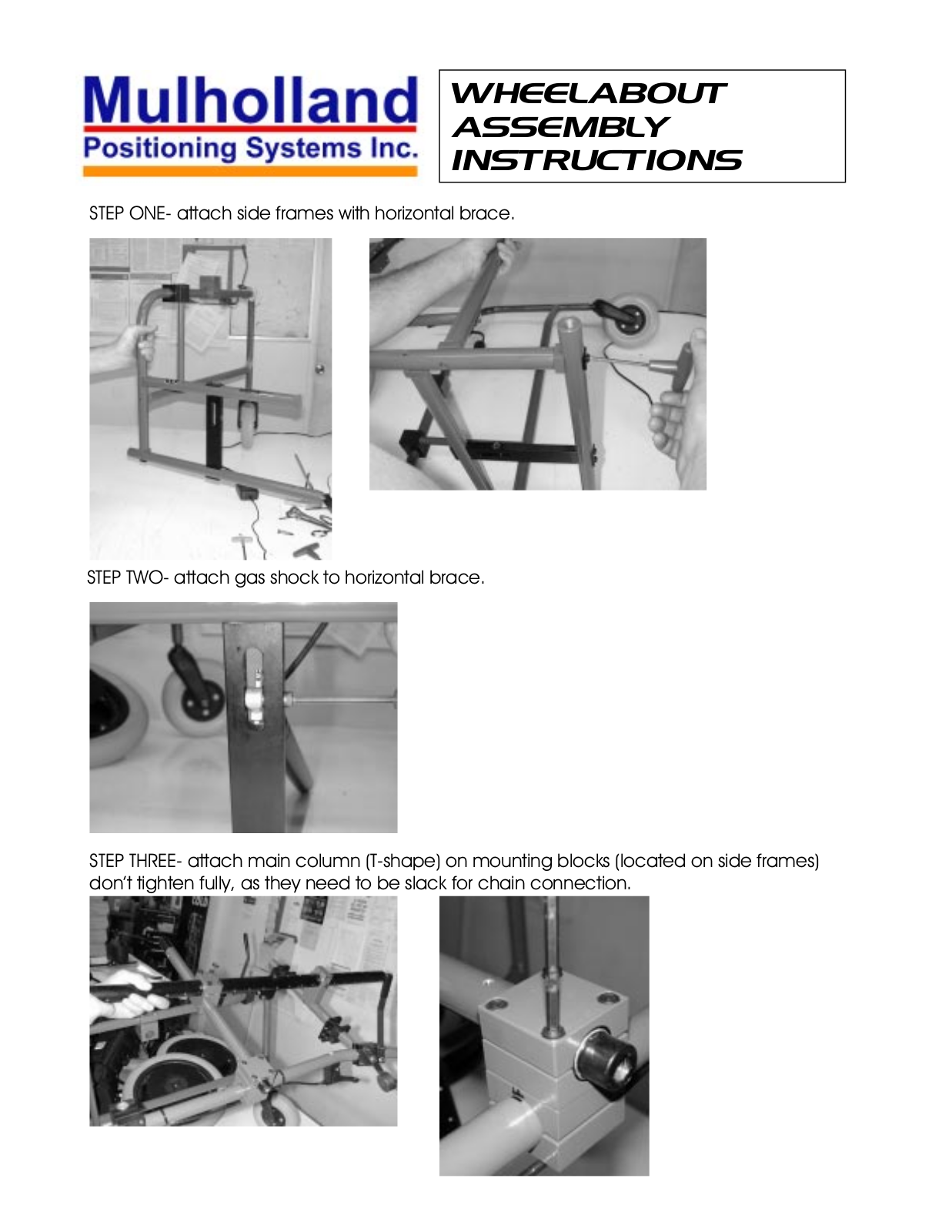 Mulholland WHEELABOUT User Manual