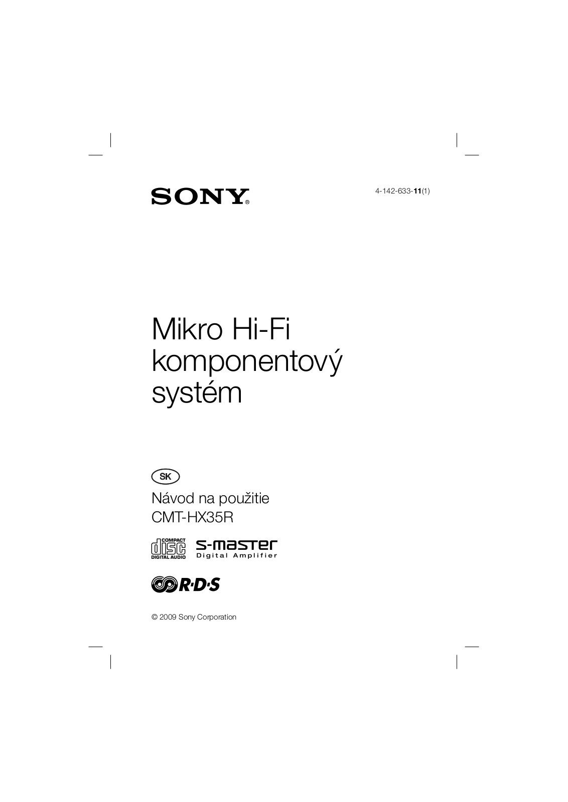 Sony CMT-HX35R User Manual