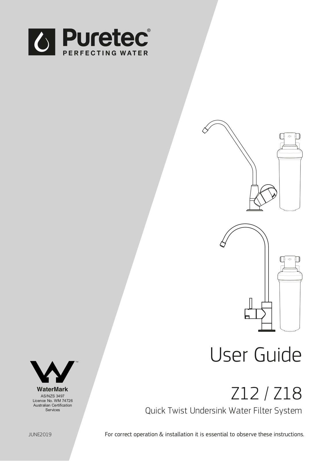 Puretec Z18, Z12, Z1-K User Manual - ManualMachine.com