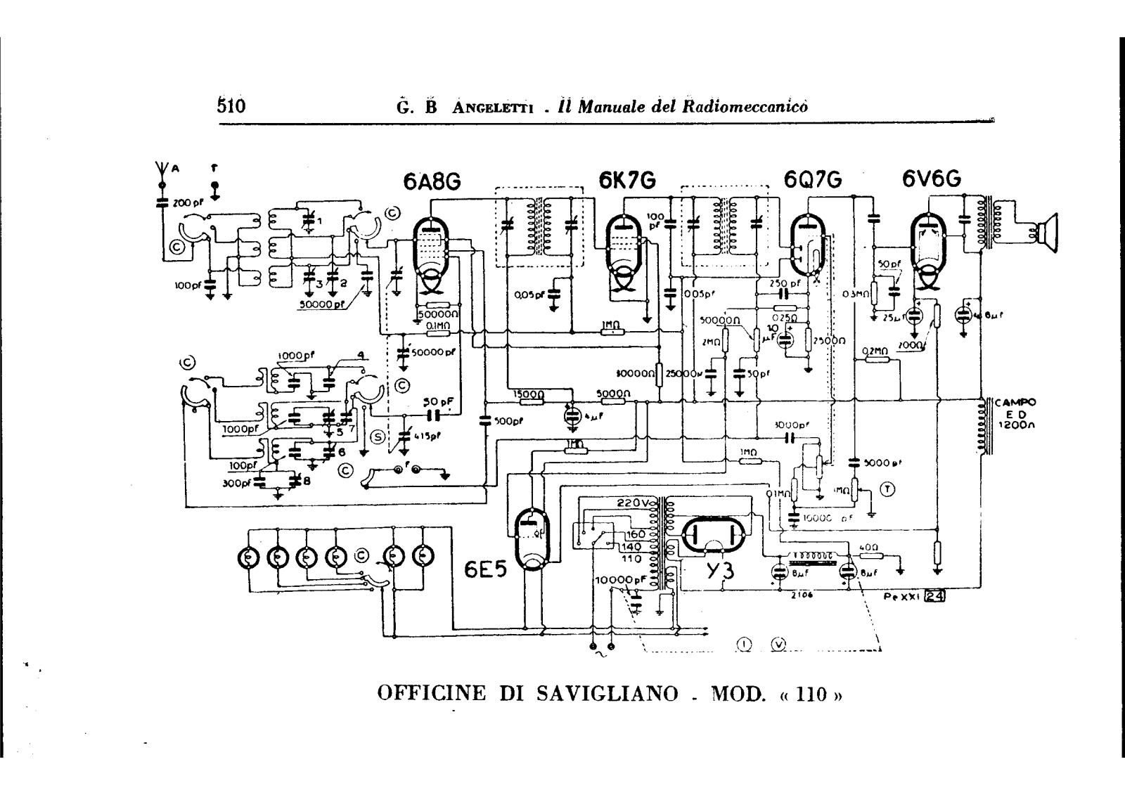 Savigliano 110 schematic