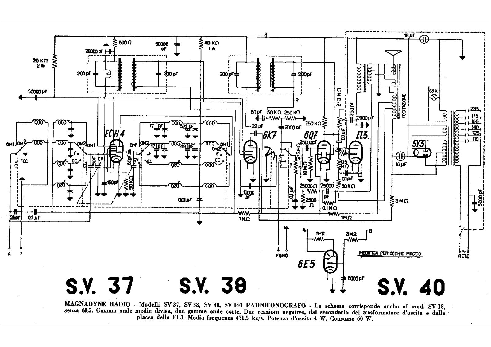 Magnadyne sv37, sv38, sv40 schematic - ManualMachine.com