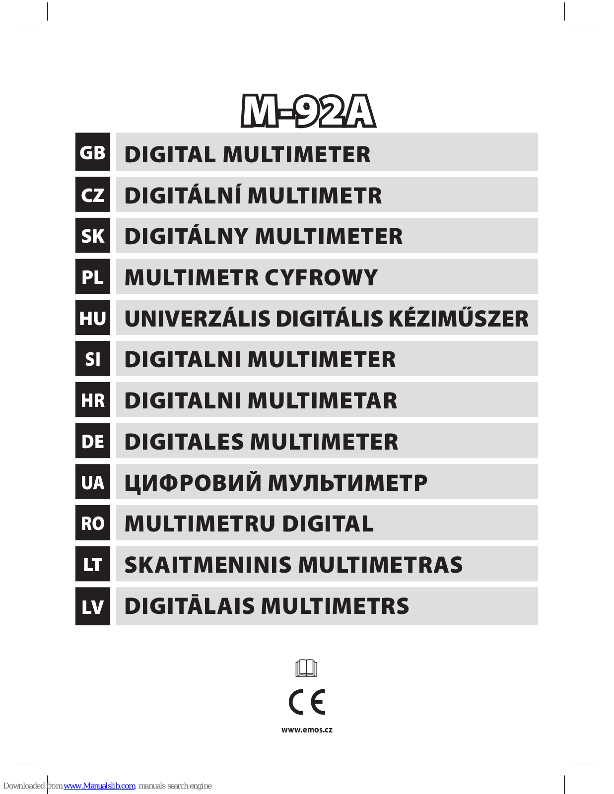 Emos M-92A User Manual