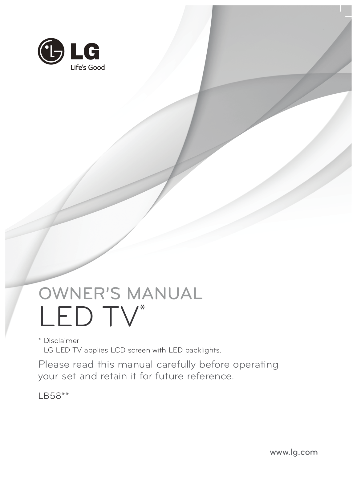 LG 32LB582D User manual