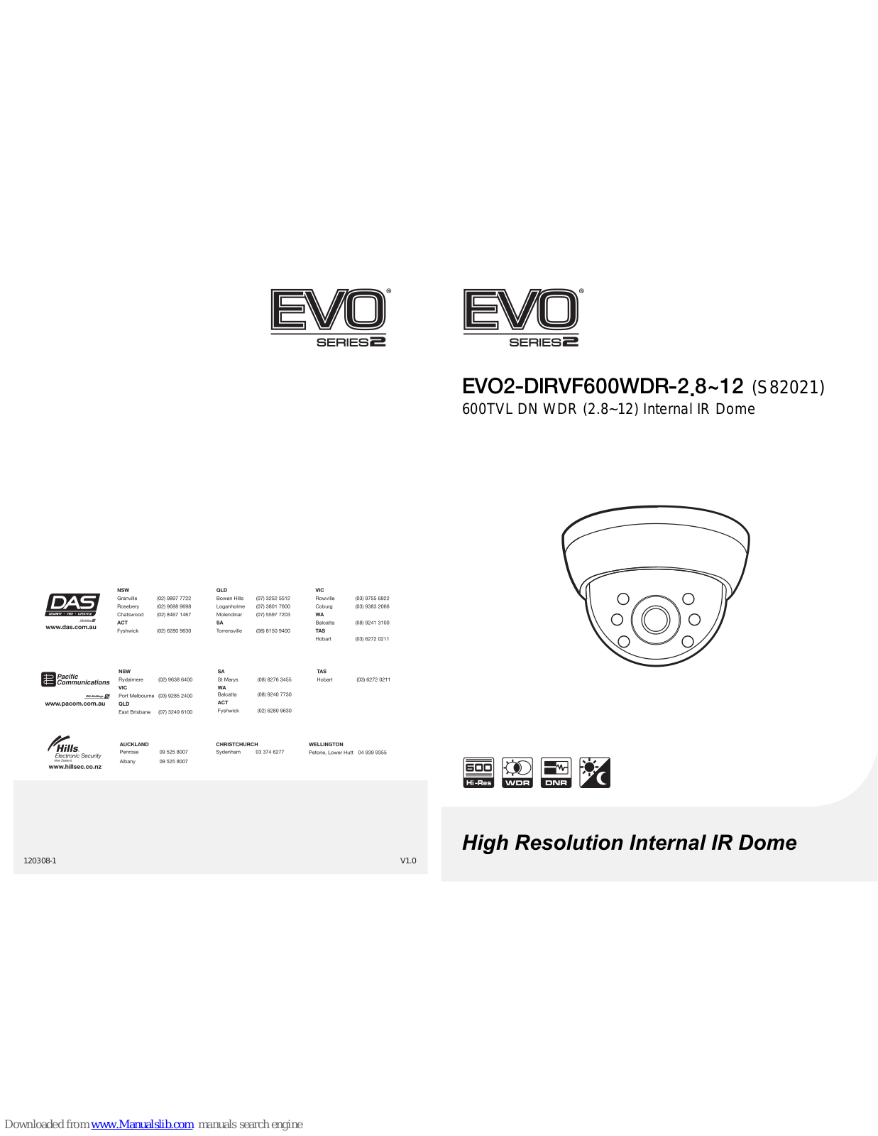 Evo EVO2-DIRVF600WDR-2, 8~12, S82021 User Manual