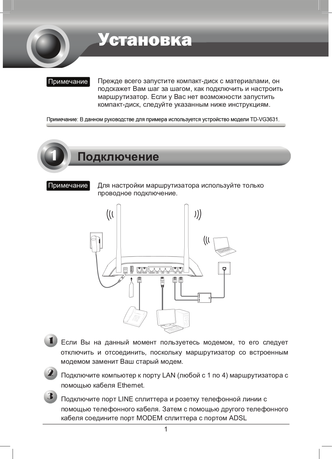 TP-LINK TD-VG3631 User Manual