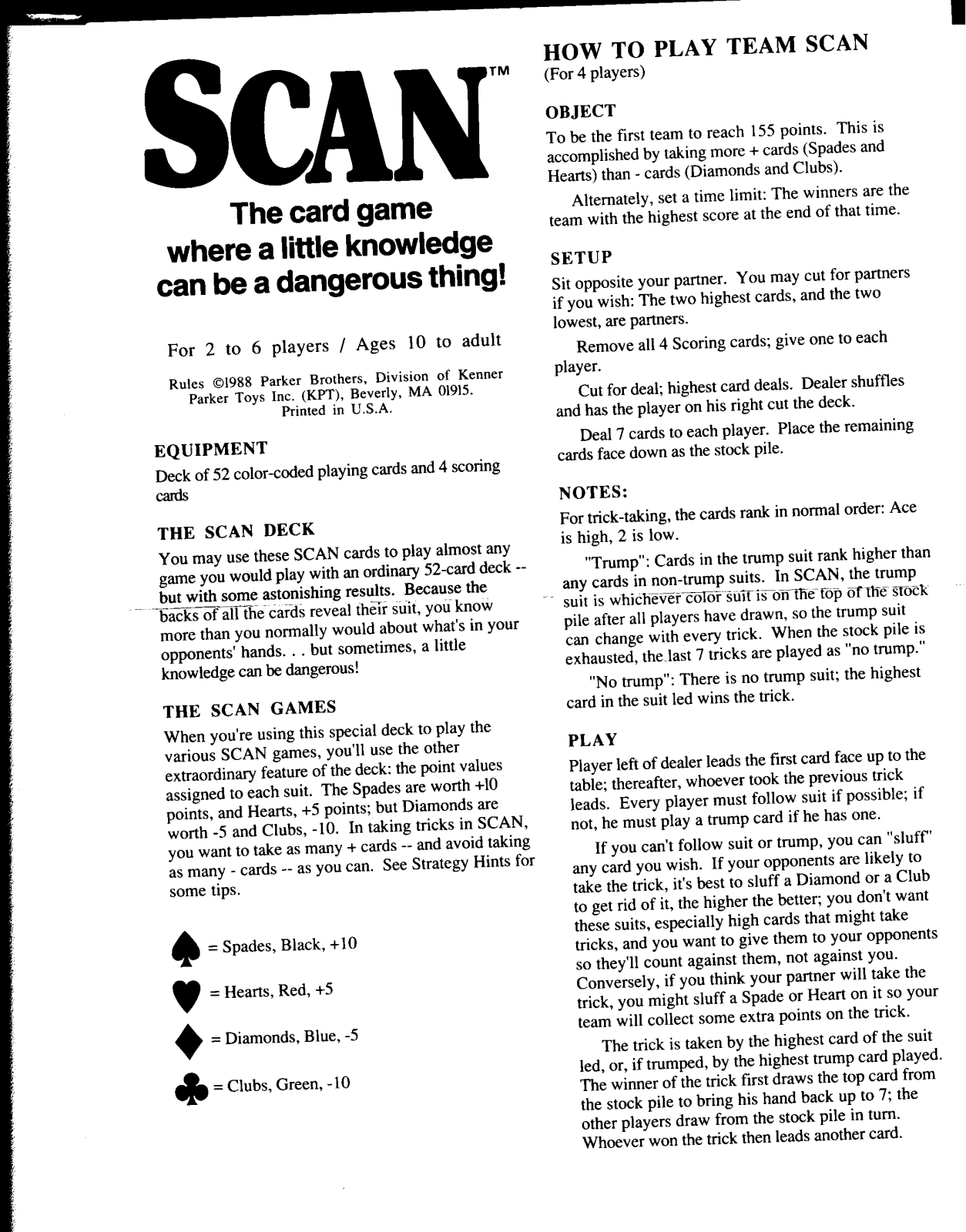 Hasbro SCAN User Manual