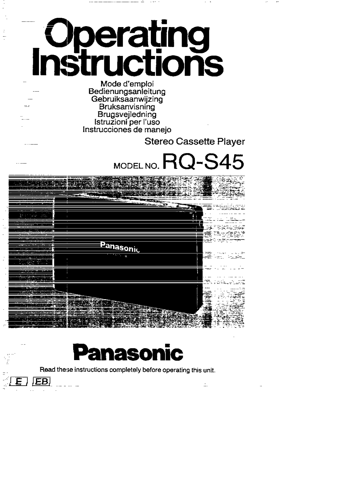 Panasonic RQ-S45 User Manual