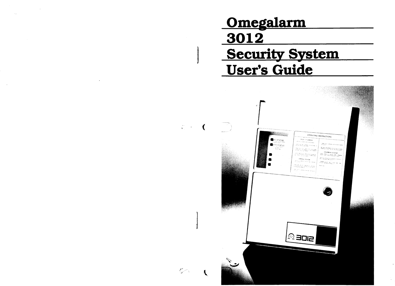 Omegalarm 3012 User Manual