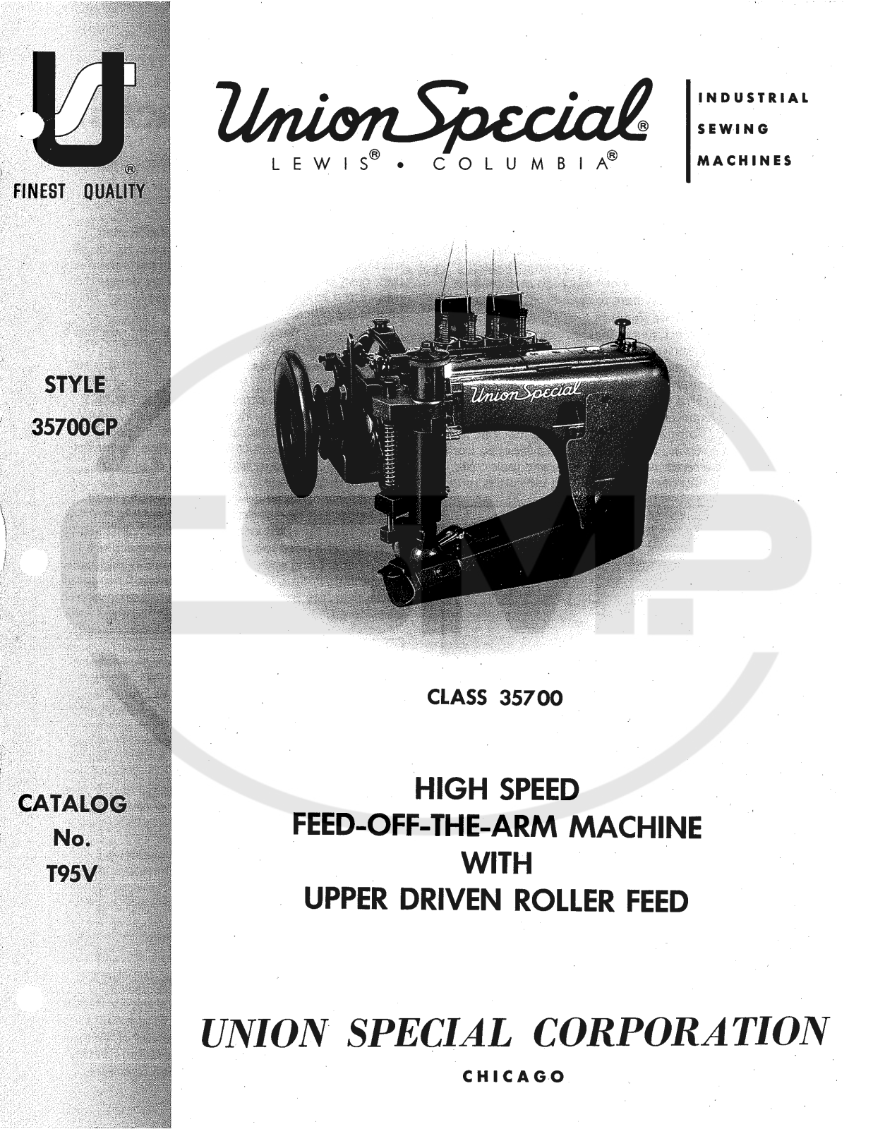 Union Special T95V Parts Book