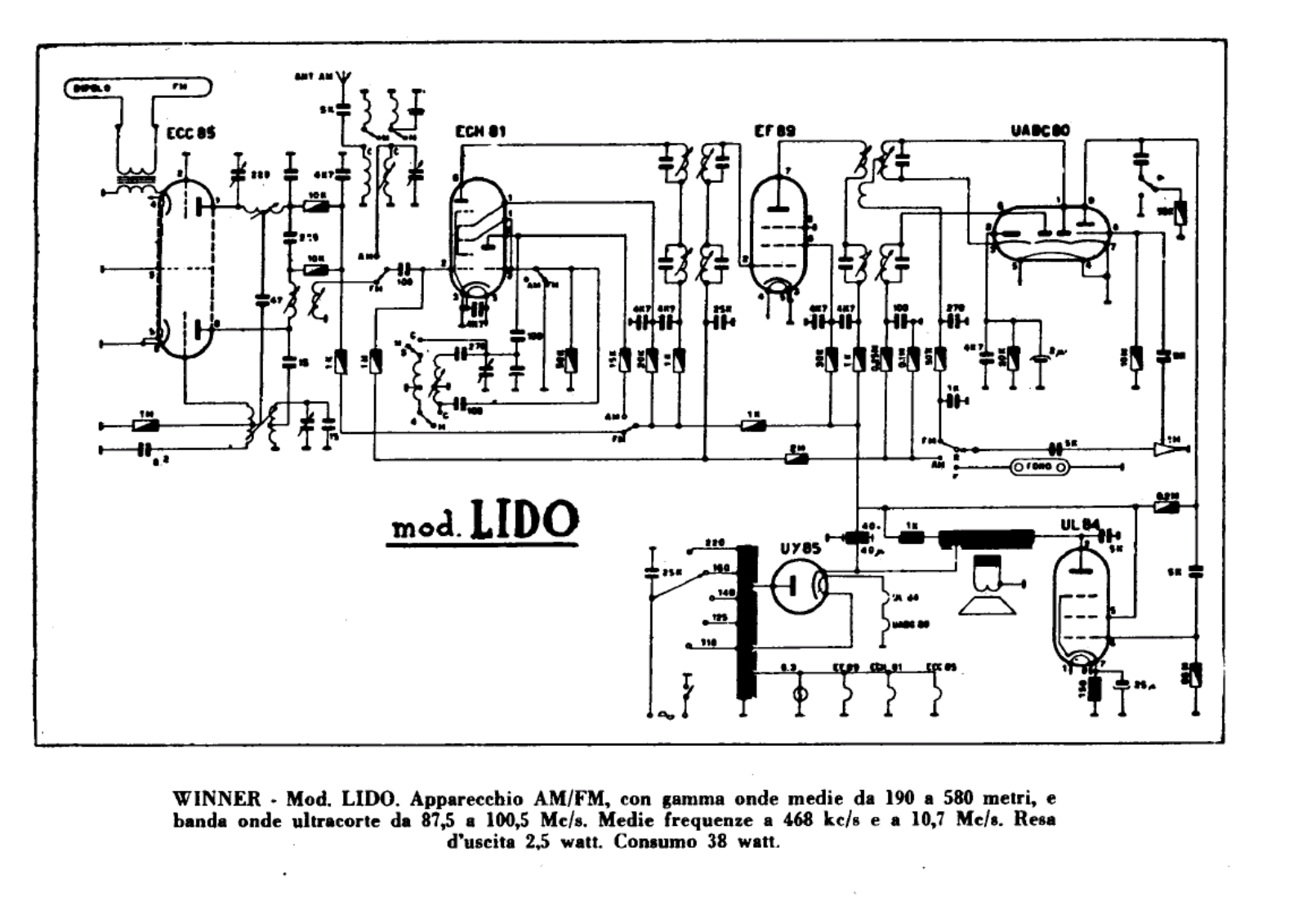 Winner lido schematic