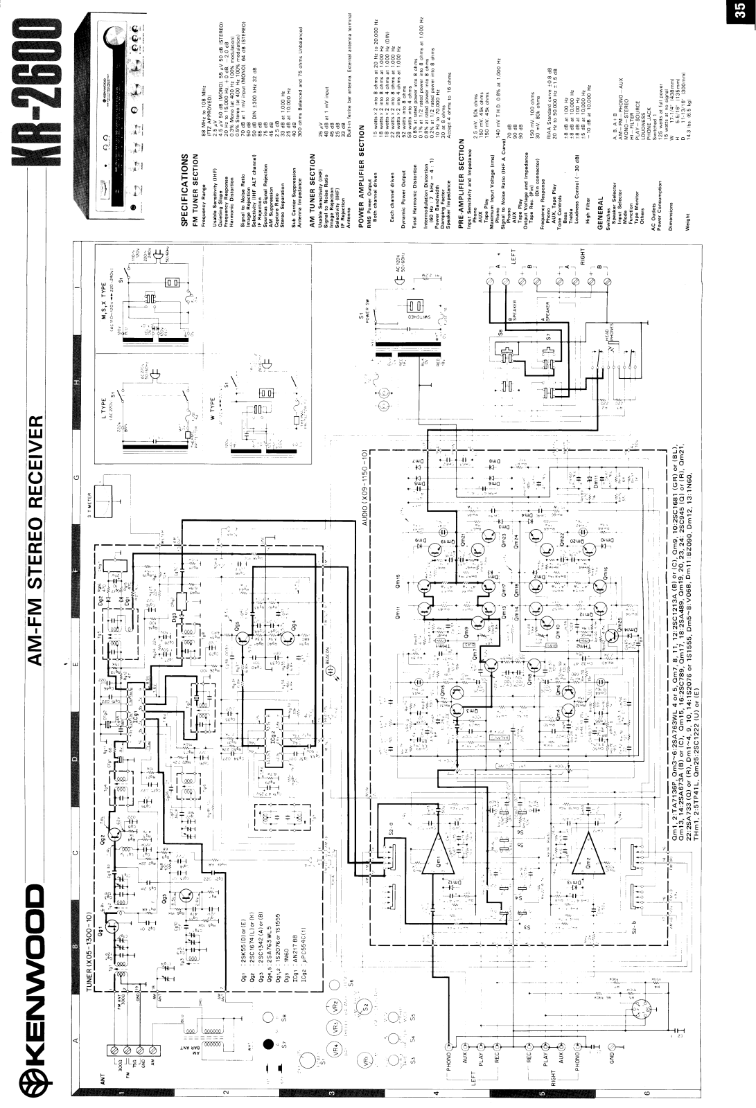 Kenwood KR-2600 Schematic