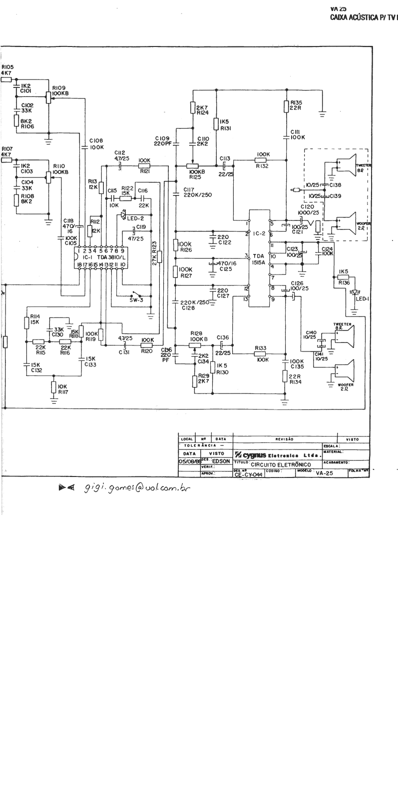 Cygnus VA25 Schematic