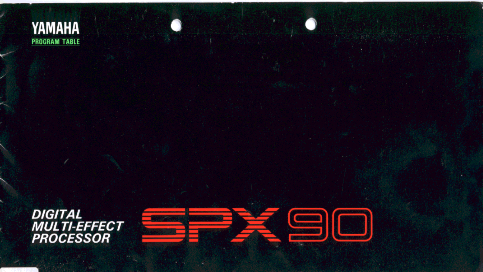 YAMAHA SPX90 User Manual