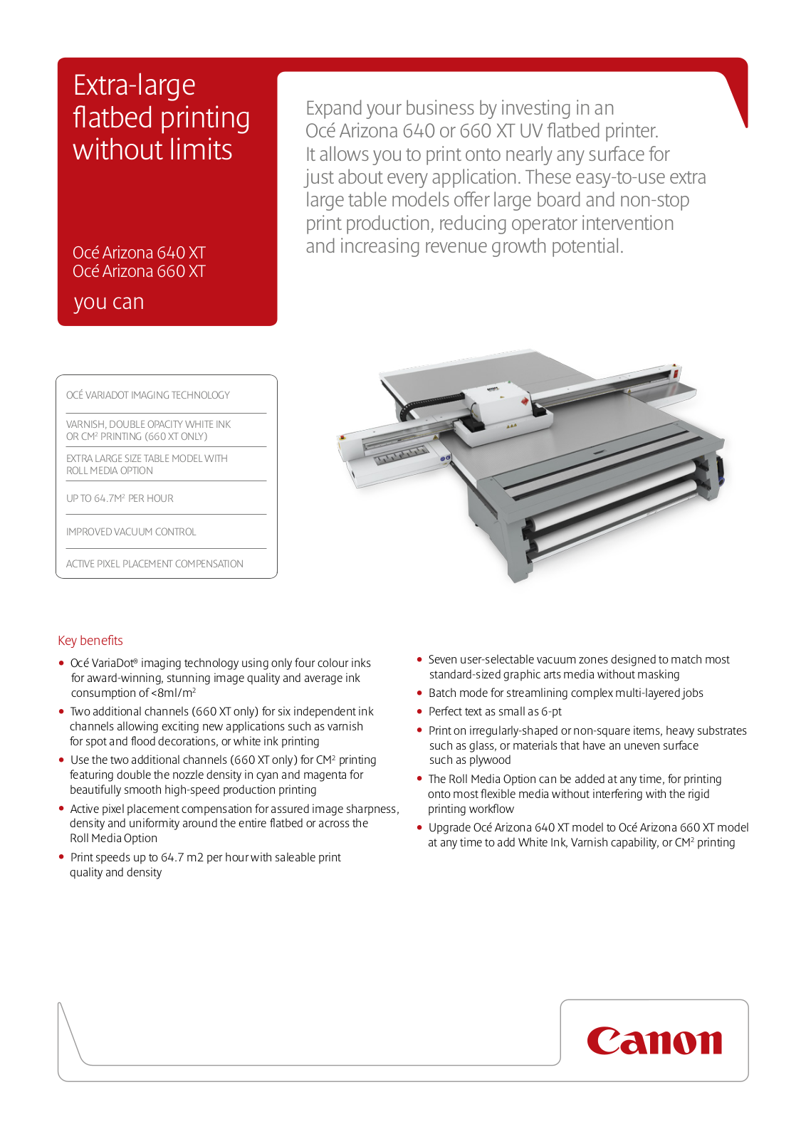 Canon OCE ARIZONA 600 XT BROCHURE