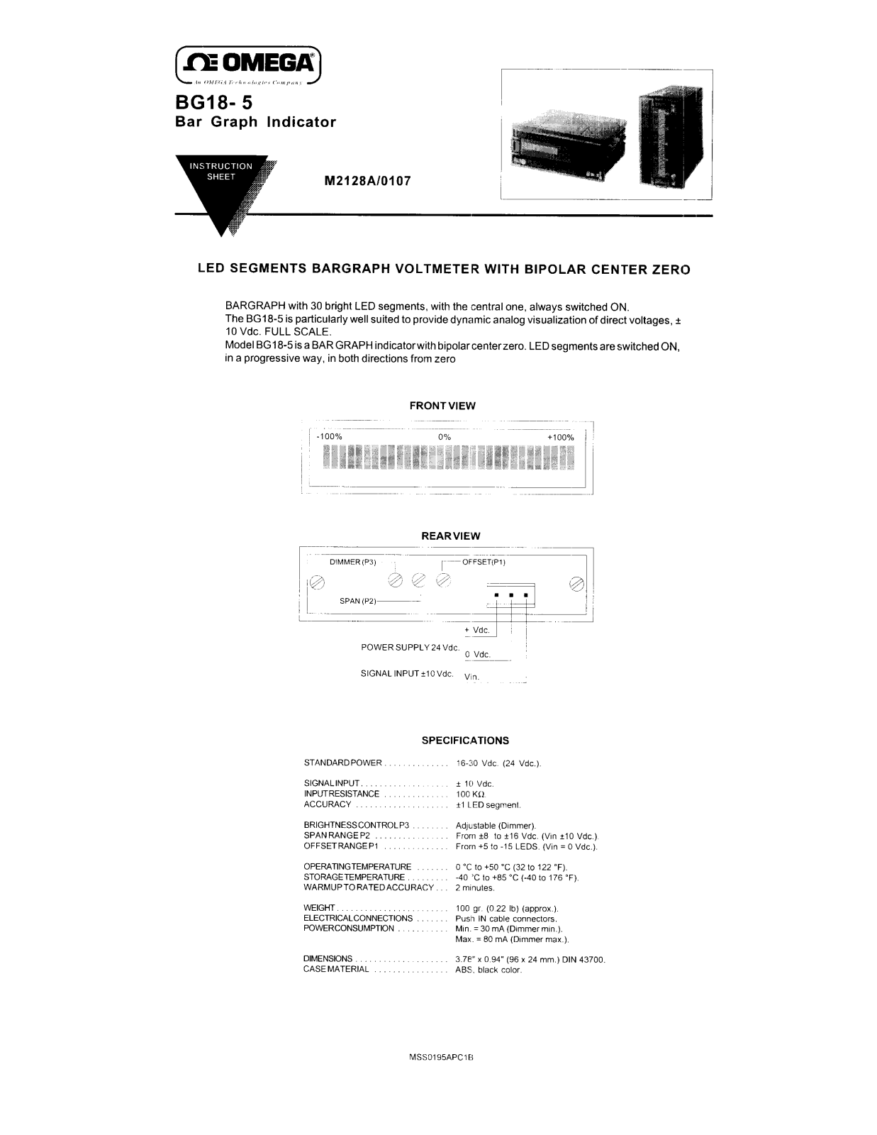 Omega BG18-5 User guide - ManualMachine.com