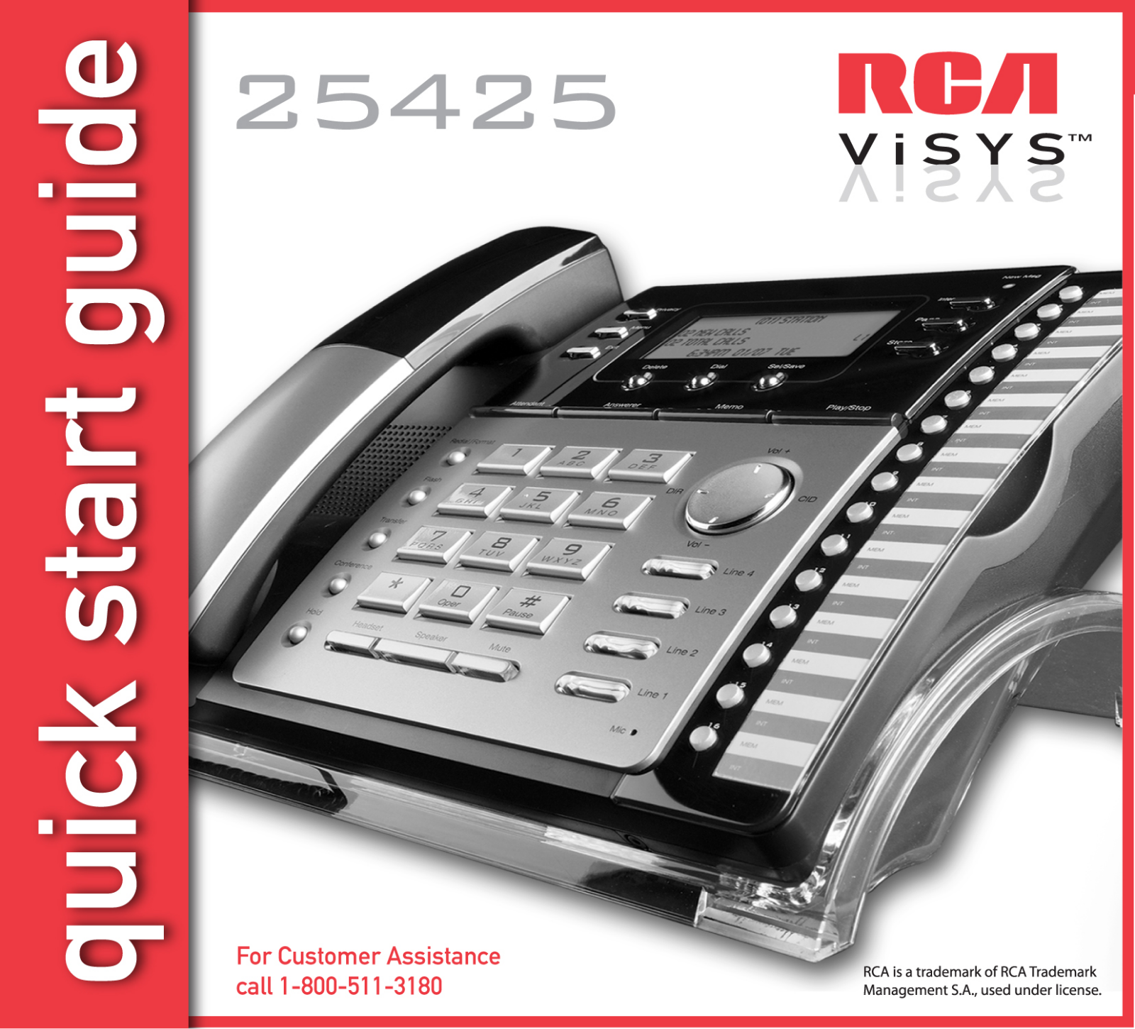 RCA 25425RE1 Quick Start Guide