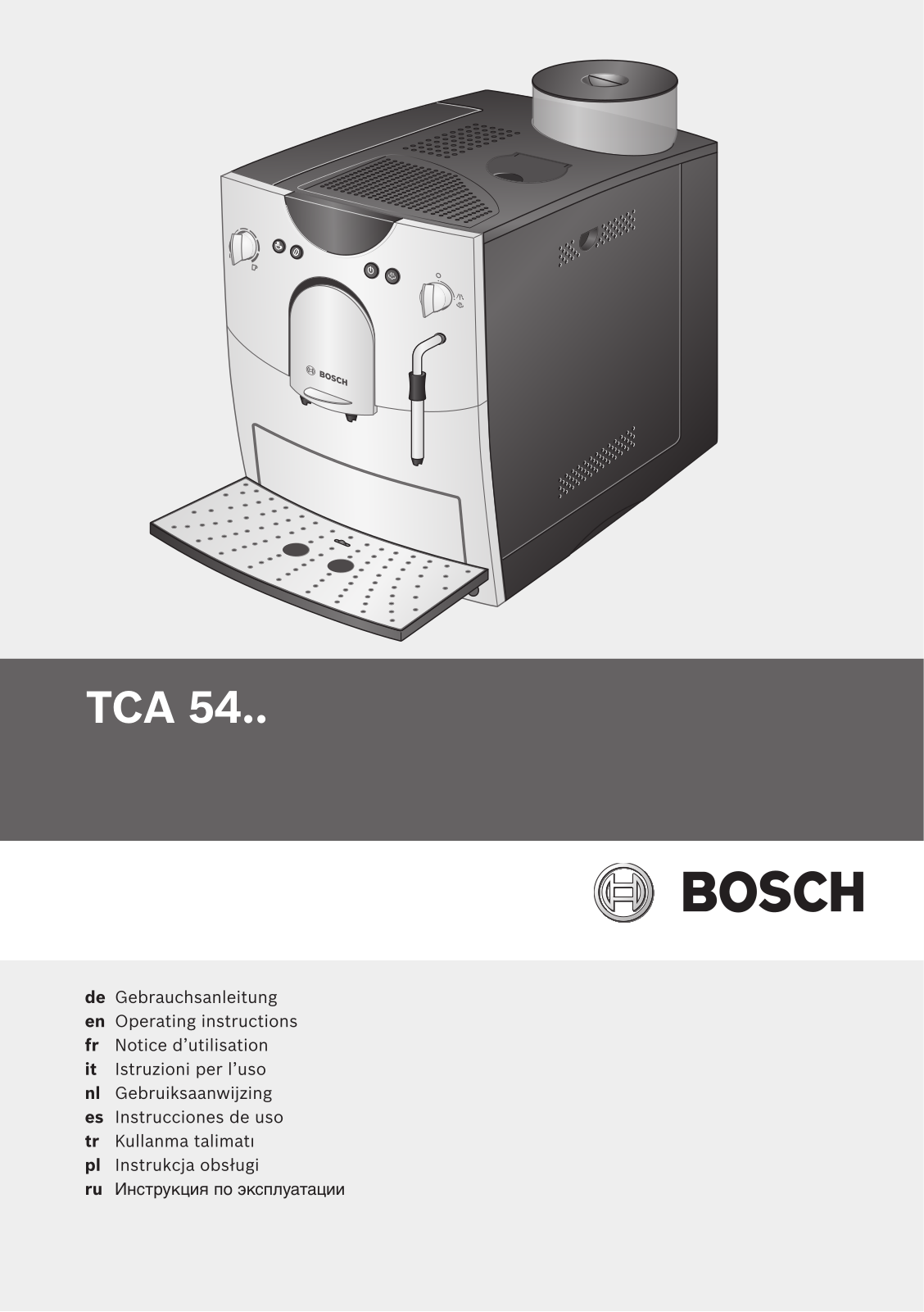 BOSCH TCA 5401 User Manual